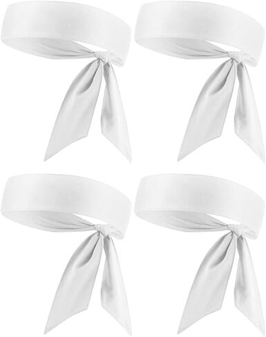 Head Tie, Tennis Headbands Tie Back, Sweat Wicking Ninja Karate Running Headband Headwrap for Men Women Kids Girls Boys in Saudi Arabia
