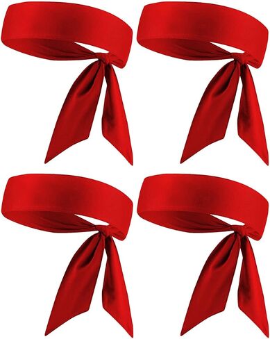 Head Tie, Tennis Headbands Tie Back, Sweat Wicking Ninja Karate Running Headband Headwrap for Men Women Kids Girls Boys in Saudi Arabia