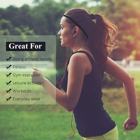 9 Pieces Thick Non-Slip Elastic Sport Headbands, Elastic Silicone Grip Exercise Hair and Sweatbands for Yoga in Saudi Arabia