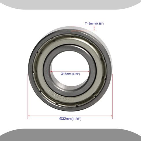 Aopin Skateboards Bearings Ball Bearings 6001Z (ID 28 x OD 12 x T 8 mm) Applicable for Skateboards, 3D Printer, Inline Skates, Roller Skates, Longboards, Scooters, 2 Pack in Kuwait