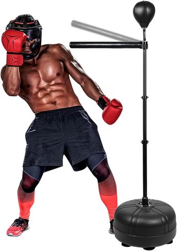 Boxing Bar with Punching Bag, Height Adjustable Boxing Spinning Bar, Freestanding Boxing Bar Boxing Speed Trainer Boxing Equipment for Home Gym in Kuwait
