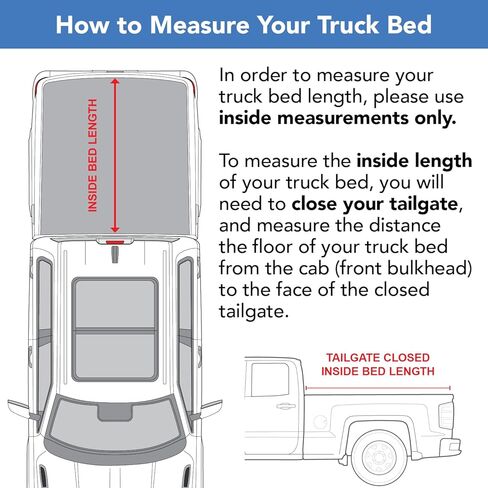 RealTruck TruXedo Elevate TS Rails | 1118414 | يناسب جيب جلاديتور وفورد مافريك (طول السكك الحديدية 50 بوصة) | القضبان والمرابط فقط، أسود in Kuwait