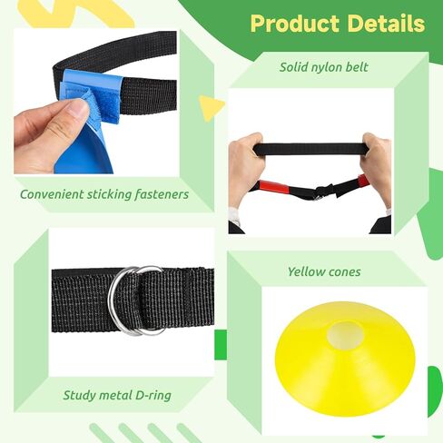 مجموعة علم كرة القدم، مجموعة أعلام وأحزمة كرة القدم لـ 14 لاعبًا، بما في ذلك 14 حزامًا، و56 علمًا لكرة القدم، و8 مخاريط، ومجموعة مسابقة علم كرة القدم in Kuwait