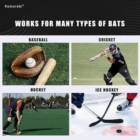 شريط قبضة مضرب بيسبول 1.75 مم | أداء مناسب لجميع الأحوال الجوية وأشرطة مضرب ناعمة وممتصة للصدمات | شريط قبضة بيسبول لاصق بالكامل ومقطع مسبقًا (رمادي) in Kuwait