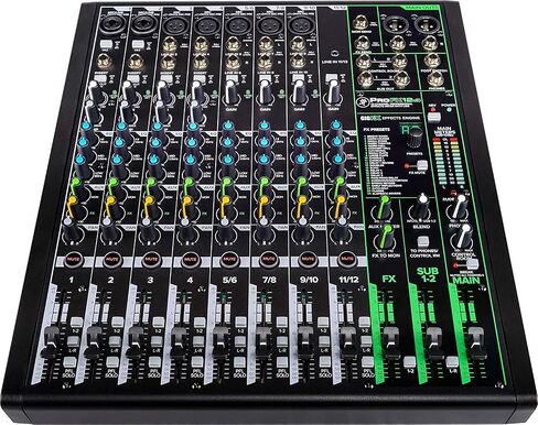 Mackie ProFX12v3 12-Channel Mixer with Built-in Effects and USB + Pro Headphone with Pair of EMB XLR Cable and Gravity Magnet Phone Holder Bundle, TH02 (2)+M in Saudi Arabia
