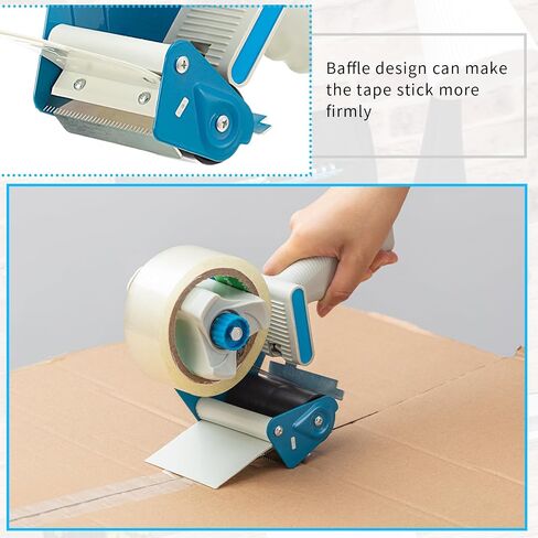 3 Pack 3 Inches Wide Tape Gun Lightweight Packing Tape Dispenser Gun Heavy Duty Tape Dispenser for Office Home Shipping Moving Shipping Carton and Box Packaging Seal Packing (Blue) in Saudi Arabia