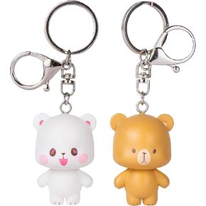 Milk and Mocha 3D Figurine Keychain Bundle Authentic Merchandise for Couples Friends Matching