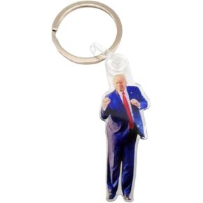 Westmon Works President Trump Keychain Dancing Donald Acrylic Fob with Metal Key Ring Made in the USA