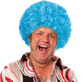 Unisex Short Fluffy Afro Wigs-Women Men Kinky Curly Disco Hippie Wig for Costume Cosplay Halloween Christmas Party (Black)