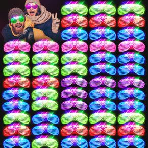 75PCS LED Glasses, Light Up Glasses, 5 Colors party glasses with 3 Light Modes, Glow in The Dark Party Supplies, Neon Party Favors for Birthday Gifts, Party Decorations, New Year, Carnival