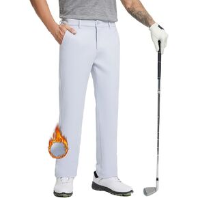 M MAELREG Golf Fleece Lined Pants Men Softshell Water-Resistant Workout Casual Outdoor Hiking Insulated Winter Pants for Men
