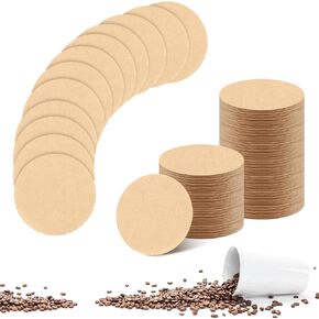 800Pcs Replacement Coffee Filter Paper, 2.5in Unbleached Natural Round Coffee Filter Coffee Accessories Compatible with Aeropress Coffee Makers, 400 Per Box (Box of 2)