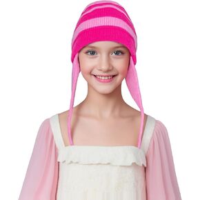 Knitted hat Women Winter Peruvian Cover Ears Pink Striped Beanie Hat Sherpa Hats Knit y2k Halloween Cosplay Costumes