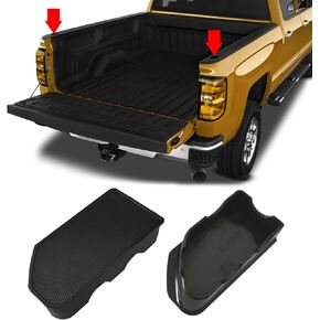 2PCS Bed Rail Stake Pocket Covers, Truck Tonneau Covers, Truck Caps Rear Holes Plugs Covers for GMC Sierra 1500/Chevy Silverado 1500 2019-2024 /Sierra 2500/3500HD 2020-2024 Truck Bed Rail Caps