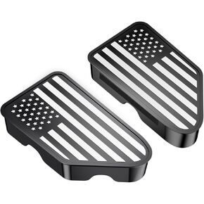 Stake Pocket Covers for 2014-2018 GMC Sierra 1500,Chevy Silverado 1500/2500/2500HD/3500 Truck Bed Rail Stake Pocket Caps, Odd Shaped Hole Plugs Caps 2PCS (White)