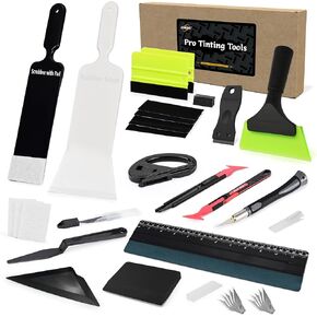 EHDIS Window Tint Kit Vinyl Wrap Tool for Car Tinting Bulldozer Squeegee Windshield Back Window Tint Squeegee Rubber Squeegee Wrap Stick Vinyl Cutter for Car Wrapping Window Film Installation