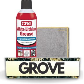 White Lithium Grease Spray 10 oz Bundle with Microfiber Cloth - Multi-Purpose Grease for Automotive - Metal Lubrication - Water & Heat Resistant - Long-Lasting Lubrication Spray - (2 Items)