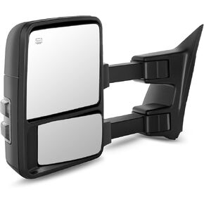 SCITOO Driver Left Side Mirror fit 1999-2002 For Ford For F-250 For F-350 For F-450 For F-550 Super Duty with Power Adjusted Heated Turn Signal Manual Telescoping and Folding
