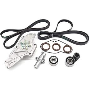 14400-RCA-A01 Timing Belt & Water Pump Kit Compatible with 2003-2017 Accord Crosstour Pilot Odyssey Ridgeline Acura Replace for 14550-RCA-A01, 14510-RCA-A01, 19200-RDV-J01,19200-RDM-A02,19200-RDM-A01