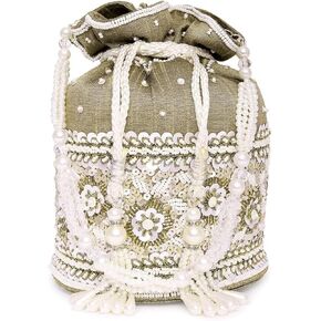 Aheli Potli Purses Gift for Women Handmade Evening Handbag Stylish Bridal Fashion Wristlet Bag Women