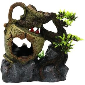 Fish Tank Decorations, Aquarium Decor Treasure Chest Aquarium Ornament for Small Tank