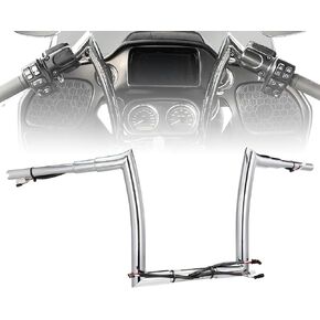 مجموعة أسلاك ومقود المرتزقة مقاس 12 بوصة Rise Road Glide Ape Hangers مقاس 1.5 بوصة من أجل 2016-2023 Harley Road Glide Custom Special Special، كروم in Kuwait