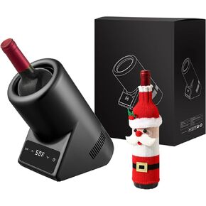 Aichiller Wine Chiller Electric, Wine Chillers Bucket for 750ml Red & White Wine or Some Champagne,Single Bottle Wine Cooler,Portable Wines Cellars, Iceless Chiller at Vino Party Gift