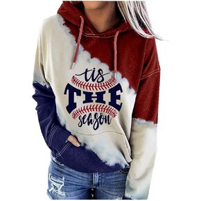 Womens Long Sleeve Drawstring Hooded Sweatshirt, Casual Loose Pocketed Shirt Hoodie for Women