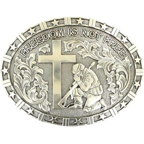 M&F Western Products OVAL FREEDOM IS NOT FREE BELT BUCKLE- 37985