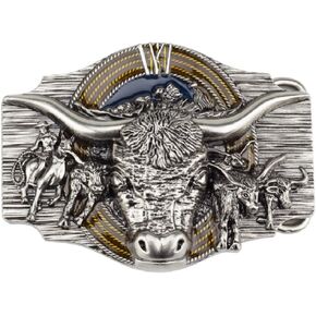 Longhorn Bull Head Belt Buckle for Men Bull Rider Cowboy Belt Buckle,Longhorn Cattle Classic Ridingribal Belt Buckle