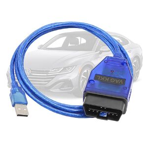 VAG KKL 409.1 USB Cable for VW, Audi, Seat, Volkswagen and Skoda Vehicles from 1996 and Later, Car ECU Scan Tool OBD2 to USB Cable for VAG-COM Windows Diagnostic Software
