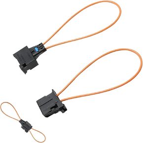 2 PCS Car Loop Fiber Optic Short Circuit Test Ring, Female to Male Fiber Optic Bypass Loop Adapter Car Diagnostic Cable Tool, Replacement OEM No. 1394916 Accessories, for Most Cars (Black)