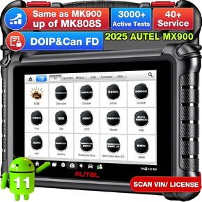 Autel MaxiCheck MX900, 2025 Same as MaxiCOM MK900 MK900BT Up of MK808S MX808S MK808BT PRO, DoIP & CAN FD, 40+ Service, Bidirectional & 3000+ Active Test, Full Diagnose, FCA SGW, WiFi Print, 11.0 OS