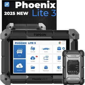 TOPDON Phoenix Lite 3, 2025 Upgraded TopDon Scanner of Lite 2, Bidirectional Scan Tool with CAN-FD, Car Diagnostic Scanner Tools, 35+ Maintenance Resets, Topology Mapping, ECU Coding, FCA Autoauth