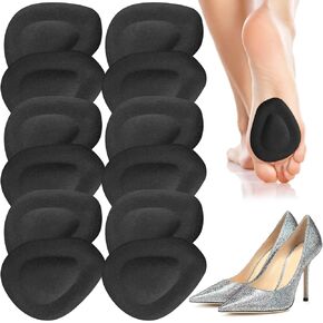Shynek 10 Pack Metatarsal Pads Ball of Foot Cushions for Heel, Soft Gel Self Adhesive Reusable Foot Pad Insoles Forefoot and Sole Support, Pain Lessen Morton's Neuroma for Women and Men (Beige)