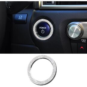Crystal Rhinestone Car Engine Start Stop Decoration Ring, Push Start Button Cover, Key Ignition Knob Ring, Car Accessories Sparkling Push Start Button Sticker for Car (Pink, 1PCS)