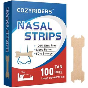 Nasal Strips for Snoring and Breathing,100 Pack, Nose Strips Drug-Free, Relieve Nasal Congestion, Improved and Comfortable for Sleeping, Extra Strength Anti Snoring,66 * 19mm(Large).