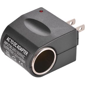 Universal AC to DC Car Cigarette Lighter Socket Adapter Converter, DC 12V 500mA Vehicle Power Supply Transformer Wall Plug, Automotive Female Socket for Car Electronics