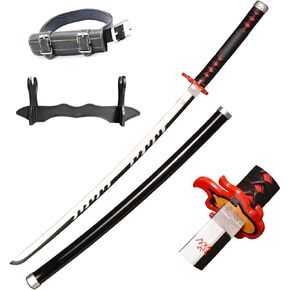 Cosplay Swords Agatsuma Zenitsu Samurai Sword, Katana Sword Plastic Toy Sword for Costume Play Halloween Cosplay Gift 40/30 in