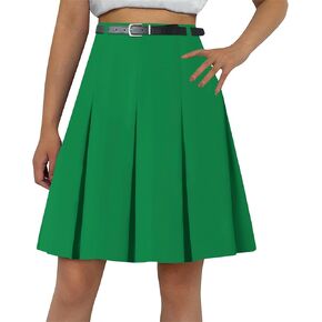 Cromoncent Girls Women's High Waist A-Line Long Pleated Skirts, 6 Years - US 4XL in Kuwait