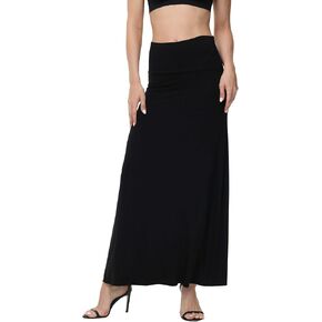 Black Maxi Skirts for Women Ankle Length Long Skirt High Waisted Maxi Skirt
