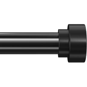 Simple Trending Curtain Rods for Windows 28 to 84 Inches- Black 1 Inch Diameter Curtain Rods, Adjustable Heavy Duty Curtain Rod with End Cap Style, Easy Installation, Size: 32-90 Inch