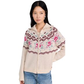 For Love & Lemons Women's Ski Lodge Knit Zip-Up Sweater