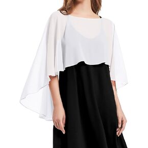 Womens Capelets Shawls and Wraps for Evening Dress Chiffon Capes Wedding Cover Up
