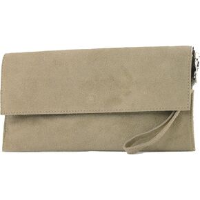 T151 - Italian clutch evening bag made of suede