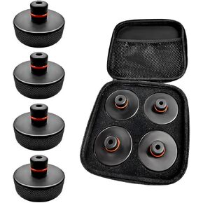4 PCS Lifting Jack Pads Compatible for Model 3/Y/S/X, Upgraded Jack Stand Rubber Pads to Protect Battery and Chassis, Rubber Lift Jack Pucks with A Storage Case, Car Accessories