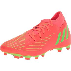 adidas Unisex Edge.4 Predator Flexible Ground Soccer Shoe, Solar Red/Solar Green/Black (Sock), 4.5 US Men