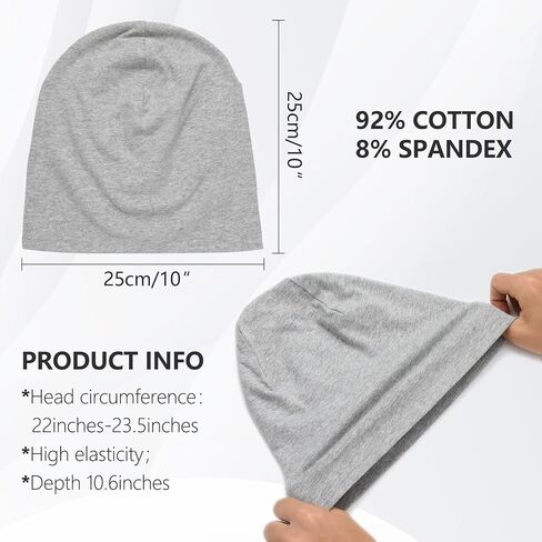 XURIGOX Cotton Beanie Hats for Men Women Stretchy Workout Cap, Helmet Liner, Lightweight Running Hat, Athletic Skullcap in Saudi Arabia