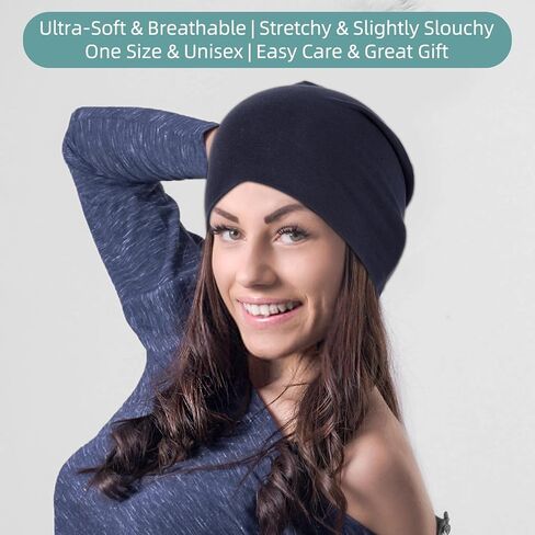 XURIGOX Cotton Beanie Hats for Men Women Stretchy Workout Cap, Helmet Liner, Lightweight Running Hat, Athletic Skullcap in Saudi Arabia