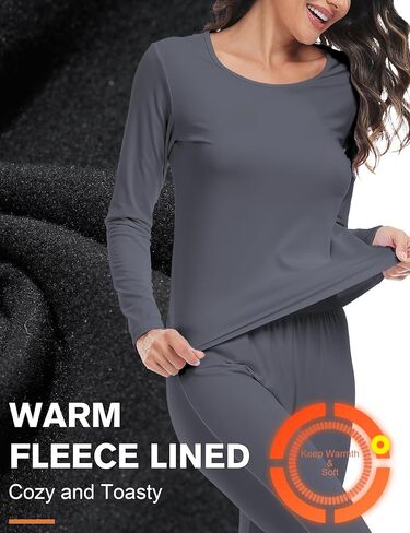 ZUTY 3 Pack Long Sleeve Thermal Shirts for Women Tops Long Johns Lightweight Winter Clothes Warm Base Layer in Saudi Arabia
